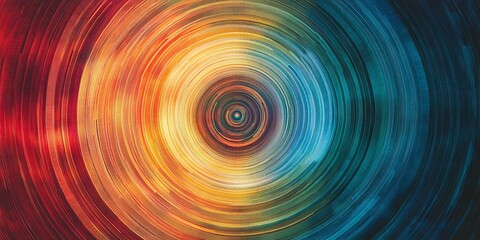 Leinwandbilder - abstract artwork showcasing radial gradients with a focus on the elegant and smooth blending of colors in a circular pattern, creating a visually engaging composition wit