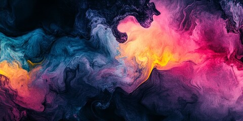 Wall Mural - abstract image featuring vibrant gradients with a focus on bold and striking color transitions, blen