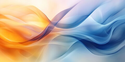 Wall Mural - abstract scene where smooth gradients create a sense of depth and fluidity, using a harmonious color