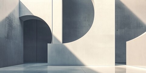Leinwandbilder - abstract image featuring minimalist design, focusing on the interplay of basic geometric forms and muted tones to create a visually striking yet unobtrusive and elegant b