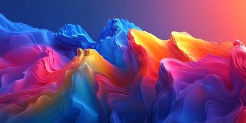 Leinwandbilder - visually striking abstract design using rainbow gradients, emphasizing the energetic and colorful blending of hues to produce a captivating and dynamic artistic effect