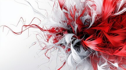 Poster - Dynamic intersecting lines in bold colors abstract design digital art contemporary space creative perspective