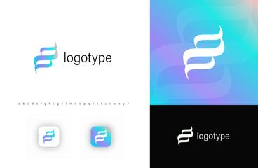 Aufkleber - Abstract DNA helix-inspired logo symbolizing science, innovation, and technology. Ideal for biotech, healthcare, research, and futuristic branding. Isolated vector logo template