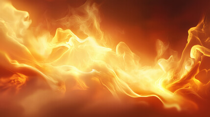 Aufkleber - vibrant and dynamic abstract background featuring swirling orange and yellow flames with soft, glowing texture, evoking warmth and energy