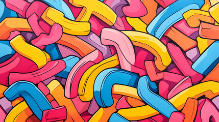 Colorful candy shapes background. Design for wallpaper, or confectionery pattern with bright, fun sweet textures for a decorative poster