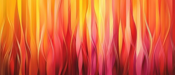 Wall Mural - vibrant gradient background with smooth waves in warm tones of red, orange, and yellow for digital a