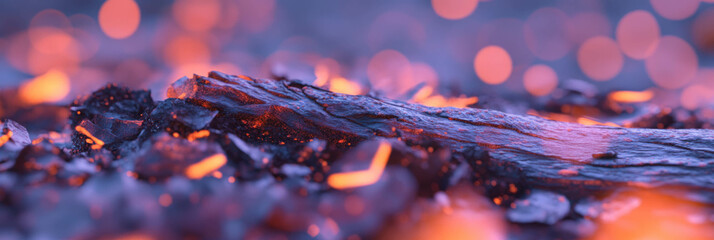 Fototapete - Blurred texture of tree bark with highlights on moss creates a vibrant natural backdrop