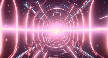 Wall Mural - abstract hyperspace tunnel animation that transports time space scifi interstellar travel wormhole f