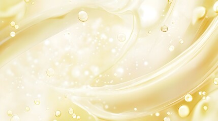 Fototapete - Elegant and ethereal cream swirl background with a soft mist like texture and delicate wispy bubbles  A serene and calming abstract design that evokes a sense of luxury beauty and tranquility