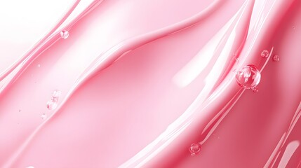 Aufkleber - Elegant flowing liquid ribbon backdrop in a soft pink and pastel gradient with dynamic swirling wave patterns  Contemporary minimalist and feminine digital art texture for fashion beauty