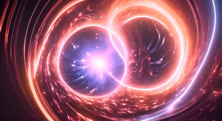 Wall Mural - abstract hyperspace tunnel animation that transports time space scifi interstellar travel wormhole f