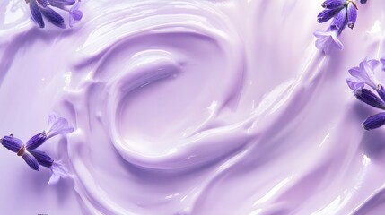 Fototapete - Ethereal and Romantic Floral Swirls of Soft Lavender and Pink Hues in a Luxurious Textile Backdrop Evoking a Serene and Elegant Atmosphere  Ideal for Backgrounds Patterns Fabrics and Design Projects