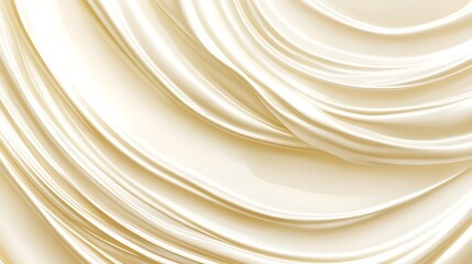 Fototapete - Mesmerizing abstract background with smooth flowing curves and waves of soft beige silk fabric creating a captivating elegant and visual composition