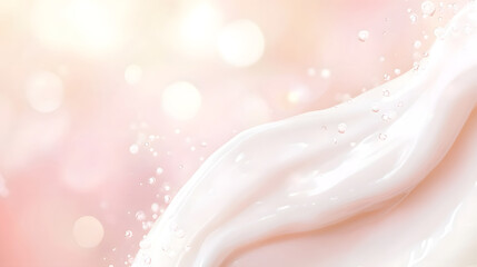 Poster - Soft and ethereal pastel pink and white abstract textures with a wispy shimmering and delicate The image has a dreamy romantic and feminine feel with a sense of weightlessness and suspension