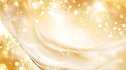 Fototapete - Sparkling golden glitter and blur background with elegant wave like curves perfect for holiday events parties and various luxury or glamorous design projects  The shimmering luminous
