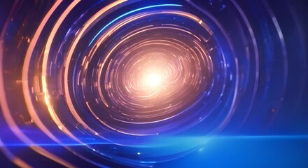 Wall Mural - abstract hyperspace tunnel animation that transports time space scifi interstellar travel wormhole f