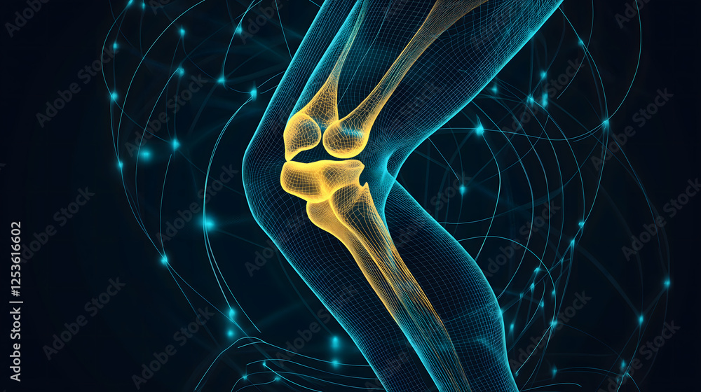 Digital X-ray visualization of a human knee joint with neural ...