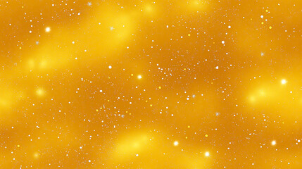 A golden yellow background with scattered dots and lights, forming a shimmering and glittering seamless pattern in a digital art style