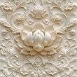 © Mitchell - Elegant floral relief art interior design studio decorative sculpture minimalist environment close-up view aesthetic appeal