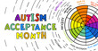 © Double Brain - Autism awareness month. Autistic spectrum disorder landscape poster.