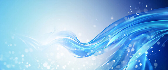 Wall Mural - abstract blue light wave background