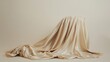 © Anat art - Softly draped flowing silk fabric on a neutral background with elegant lighting for creative designs. Generative AI