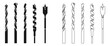 © Zhee-Graphic - set of drill bit icon vector illustration isolated on white background.