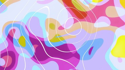 Aufkleber - A vibrant and abstract design with fluid, wavy forms that seamlessly blend from one color to another. The dominant colors