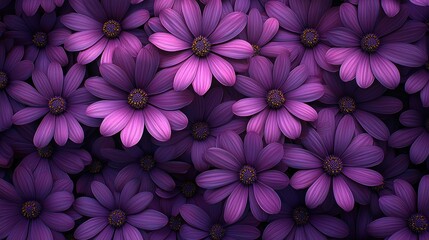 Wall Mural - Purple flowers close-up, floral background, nature texture, design element