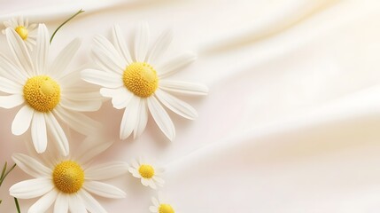 Aufkleber - Stunning White Daisy Flowers Blossoming in Peaceful Natural Environment  Delicate Petals and Yellow Centers Against Soft Blurred Background  Floral Botanical Spring or Summer Concept