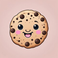 Cute adorable cartoon kawaii delicious food with face 
and pastel color background illustration texture design.
