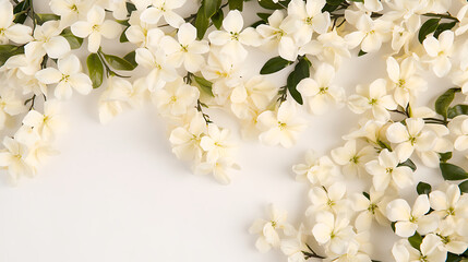 Canvas Print - jasmine flowers isolated on white background