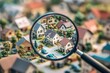 © Jelena - Residential Rental Neighborhood Miniature Homes with Magnifying Glass Focus