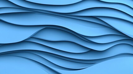 Wall Mural - Abstract blue waves, layered design, textured background, website design