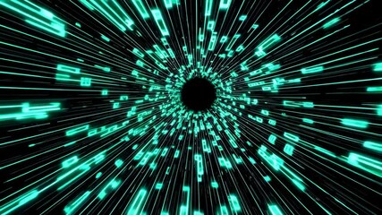 tunnel of binary code streaming endlessly toward the screen