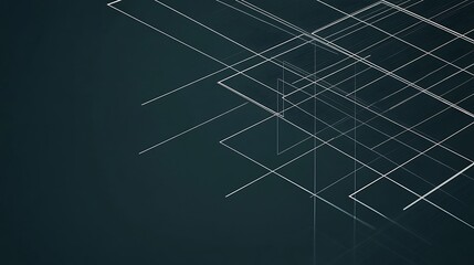 Abstract lines, dark background, tech design