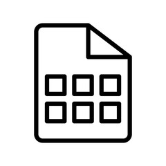 Fototapete - file table vector icon