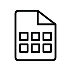 Fototapete - file table vector icon