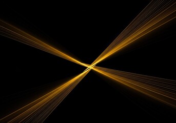 Wall Mural - abstract golden lines on a black background, geometry wallpaper
