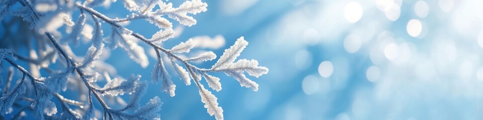 Sticker - A close-up shot of a snowy tree branch with intricate details and texture