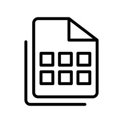 Fototapete - file table box multiple vector icon
