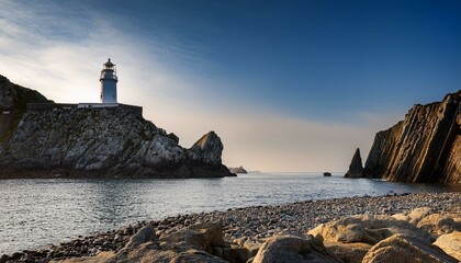 Poster - lighthouse at sunset