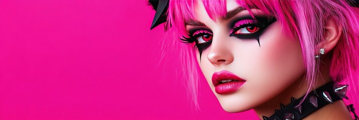 Wall Mural - modern pink goth