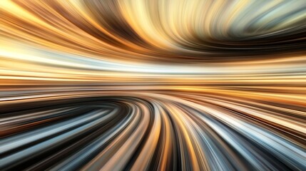 Aufkleber - Vibrant abstract swirl of colors showcasing motion effects with a warm orange and blue color palette : Generative AI