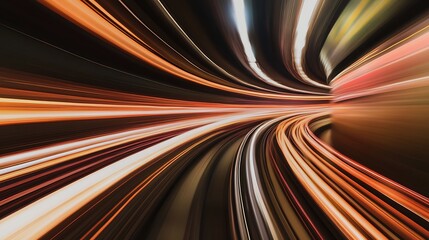 Fototapete - Dynamic abstract flow of light and color showcasing vibrant energy in motion design : Generative AI