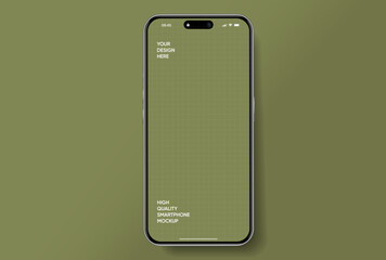 Sticker - realistic smartphone mockup. mobile phone vector with isolated on white background. device front vie