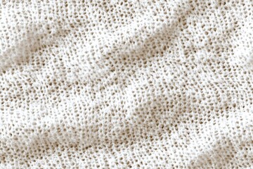 Leinwandbilder - Close up of textured beige fabric surface with soft woven threads for creative textile background : Generative AI
