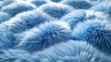 Leinwandbilder - Soft and plush close up view of blue fur creating an inviting and cozy atmosphere perfect for home decor : Generative AI