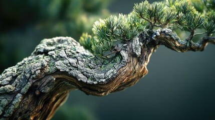Tree trunk with moss