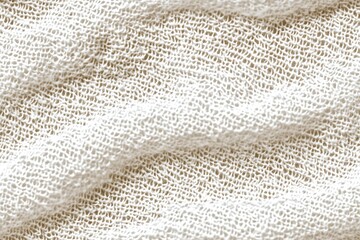 Leinwandbilder - Detailed view of light color textured fabric with woven patterns for fabric design inspiration : Generative AI